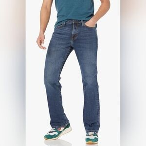 2 x Amazon Essentials Mens Straight-Fit Bootcut Jeans Medium Wash 36x28